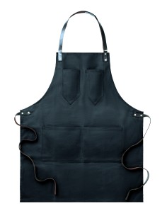Grembiule rifinito in pelle
