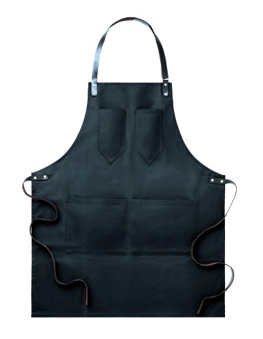 Grembiule rifinito in pelle