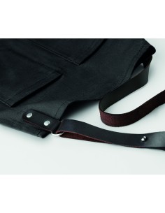 Grembiule rifinito in pelle