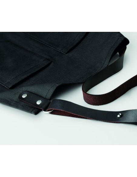 Grembiule rifinito in pelle