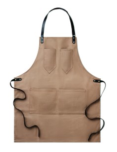 Grembiule rifinito in pelle