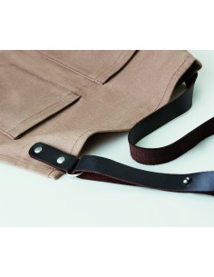 Grembiule rifinito in pelle