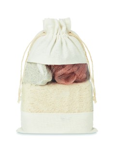 Set bagno in pouch di cotone