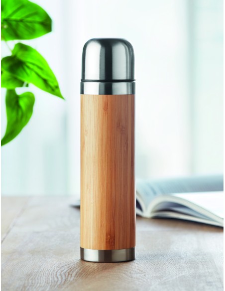 Thermos rivestito in bamboo