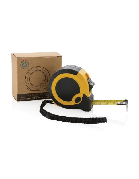 Flessometro 5m/19mm in plastica riciclata RCS con stop