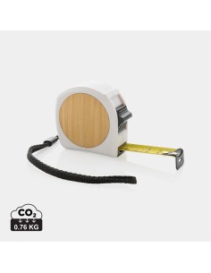 Flessometro 5m/19mm in plastica riciclata RCS e bambù