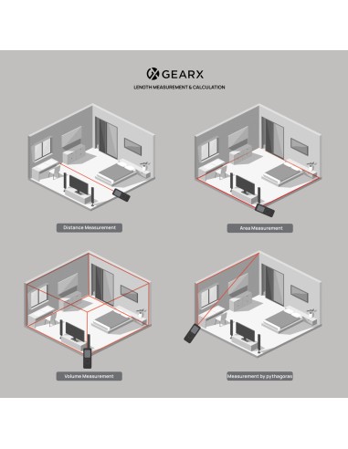 Misuratore laser da 30 m in rAlluminio RCS Gear X