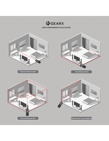 Misuratore laser da 30 m in rAlluminio RCS Gear X