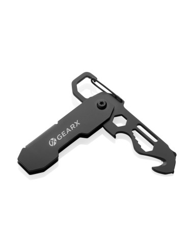Attrezzo pieghevole e apri pacchi EDC Gear X con moschettone