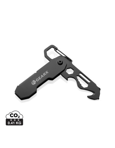 Attrezzo pieghevole e apri pacchi EDC Gear X con moschettone