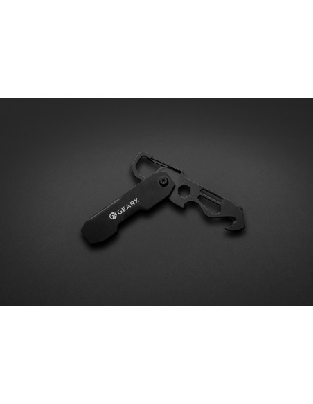 Attrezzo pieghevole e apri pacchi EDC Gear X con moschettone