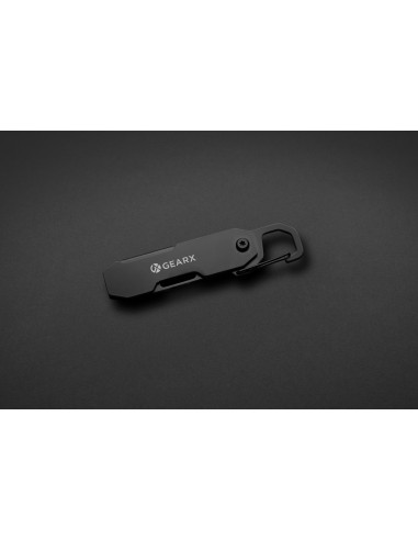 Attrezzo pieghevole e apri pacchi EDC Gear X con moschettone