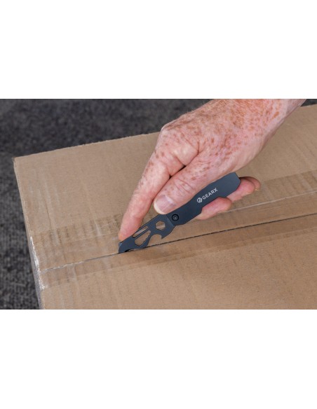 Attrezzo pieghevole e apri pacchi EDC Gear X con moschettone