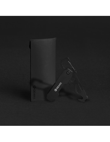 Attrezzo pieghevole e apri pacchi EDC Gear X con moschettone