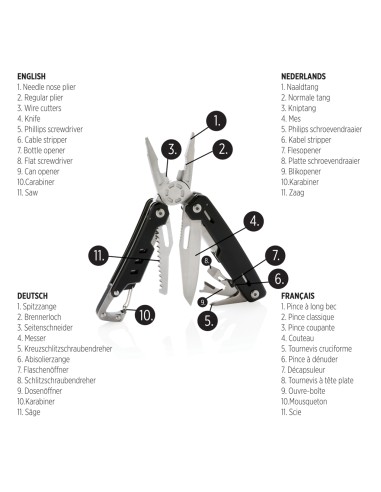 Multiattrezzo Solid con moschettone
