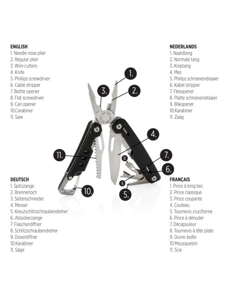 Multiattrezzo Solid con moschettone