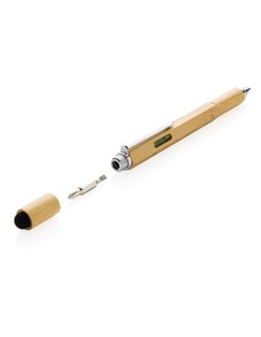 Penna multifunzione 5 in 1 in bambù