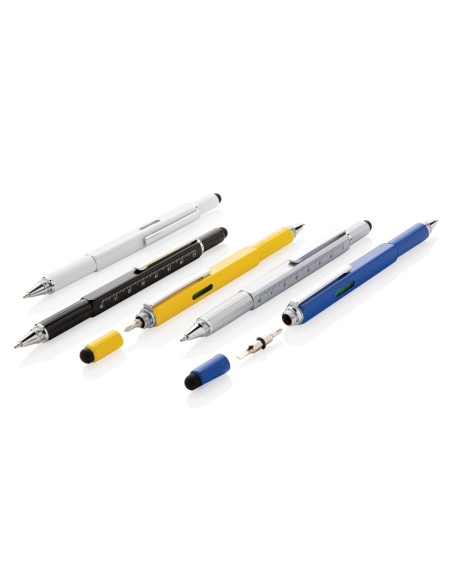 Penna multiattrezzo 5 in 1 in alluminio