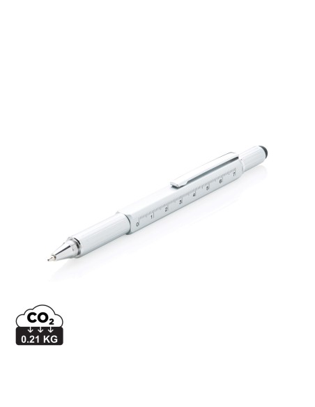 Penna multiattrezzo 5 in 1 in alluminio