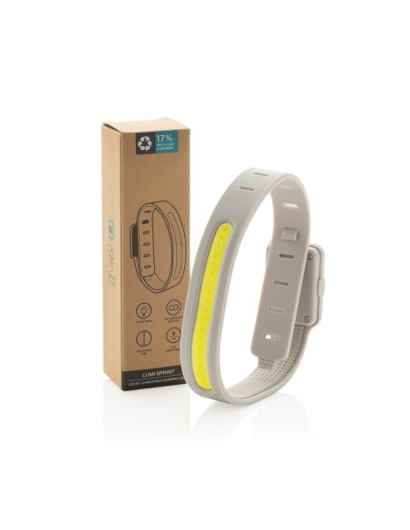 Luce running ricaricabile Lumi Sprint in rPlastica RCS