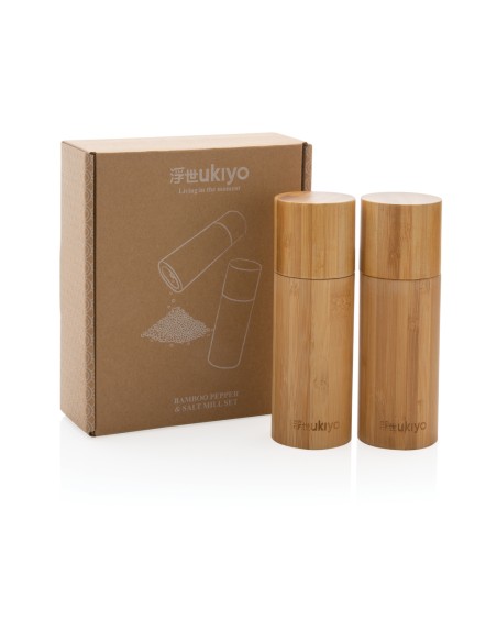 Set sale e pepe Ukiyo in bambù
