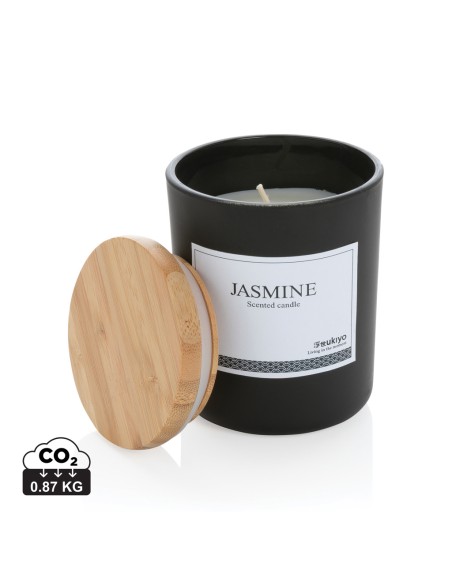 Candela profumata deluxe Ukiyo con tappo in bambù