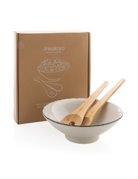 Insalatiera con posate in bambù Ukiyo