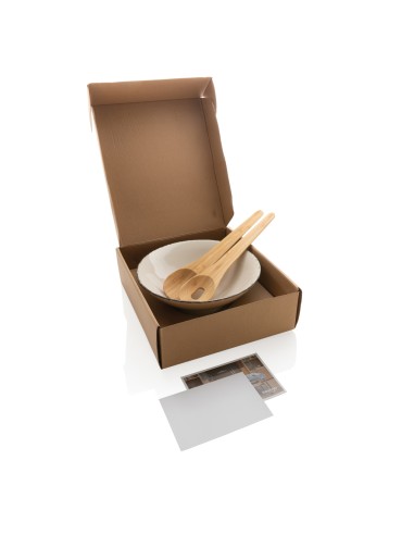 Insalatiera con posate in bambù Ukiyo