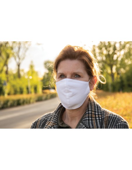 Mascherina in cotone a 2 strati riutilizzabile