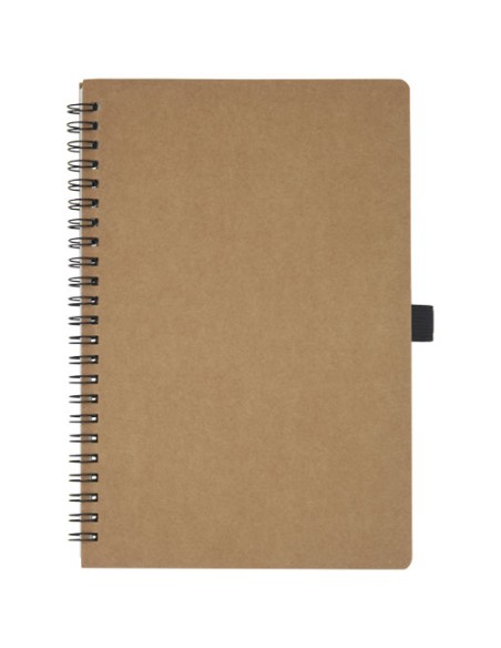 Quaderno Cobble formato A5 con rilegatura a spirale in cartone riciclato e carta di pietra
