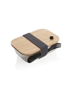 Portapranzo in vetro con tappo in bambù