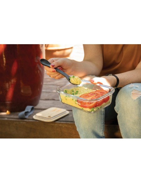 Portapranzo in vetro con tappo in bambù