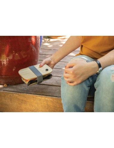 Portapranzo in vetro con tappo in bambù