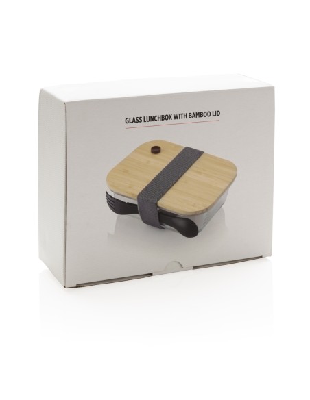 Portapranzo in vetro con tappo in bambù