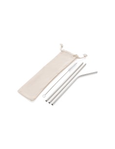 Set di 3 cannucce in acciaio inossidabile