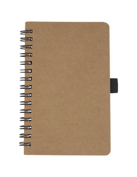 Quaderno Cobble formato A6 con rilegatura a spirale in cartone riciclato e carta di pietra