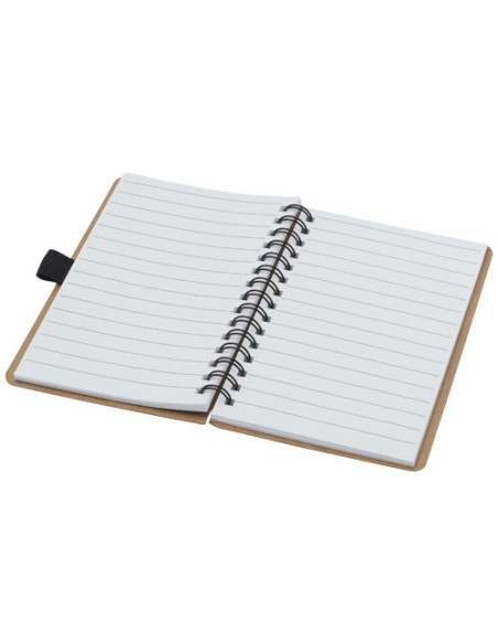 Quaderno Cobble formato A6 con rilegatura a spirale in cartone riciclato e carta di pietra