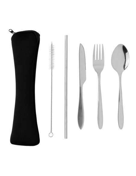 Set posate riutilizzabili 4 pezzi in acciaio inossidabile