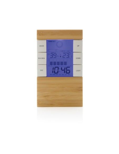 Stazione meteo in plastica RCS e bambù Utah