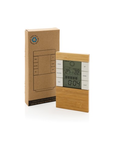 Stazione meteo in plastica RCS e bambù Utah