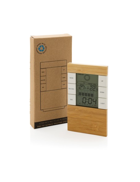 Stazione meteo in plastica RCS e bambù Utah