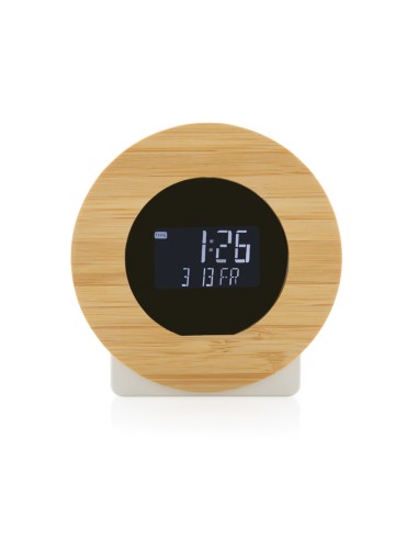 Orologio da scrivania Utah in plastica RCS e bambù