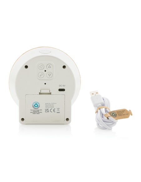 Orologio da scrivania Utah in plastica RCS e bambù