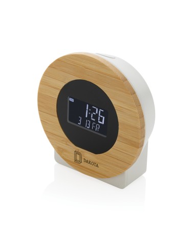 Orologio da scrivania Utah in plastica RCS e bambù