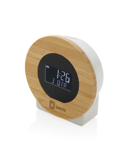 Orologio da scrivania Utah in plastica RCS e bambù