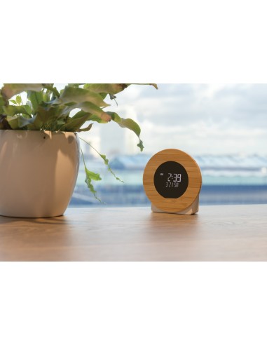 Orologio da scrivania Utah in plastica RCS e bambù