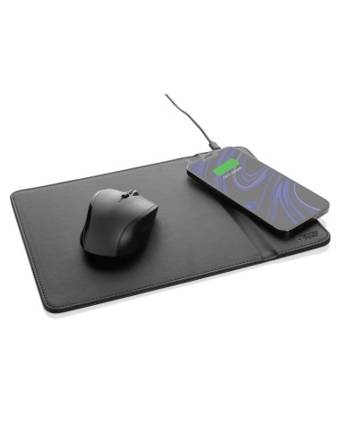 Tappetino mouse con ricarica wireless 10W in PU riciclato