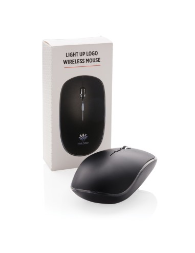 Mouse wireless con logo retroilluminato