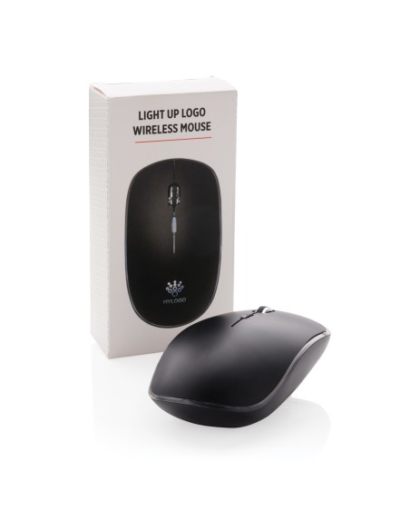 Mouse wireless con logo retroilluminato