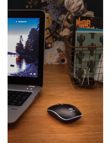 Mouse wireless con logo retroilluminato